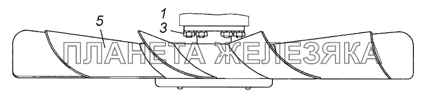 Установка вентилятора с муфтой привода КамАЗ-65116