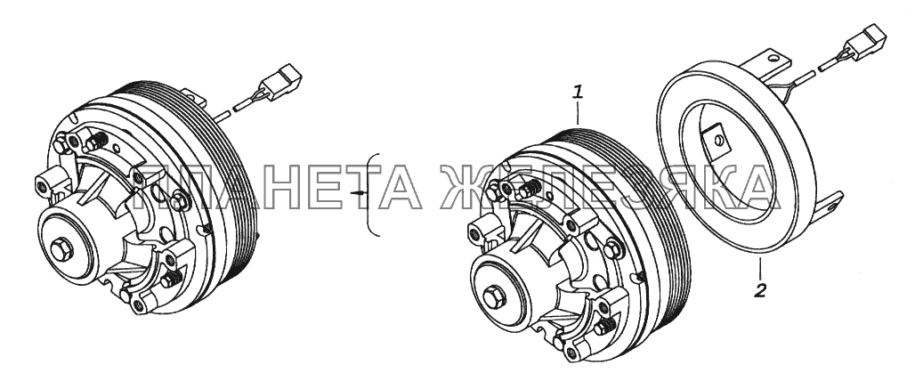 Муфта электромагнитная привода вентилятора КамАЗ-65116