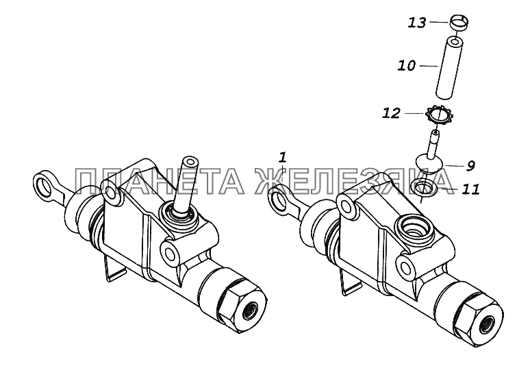 Главный цилиндр управления сцепления КамАЗ-65116