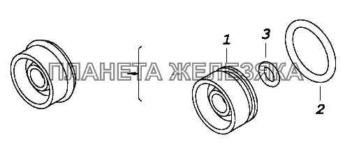 Уплотнения поршня выключения сцепления КамАЗ-65116