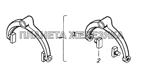 Вилка переключения 2-й и 3-й передач КамАЗ-65116