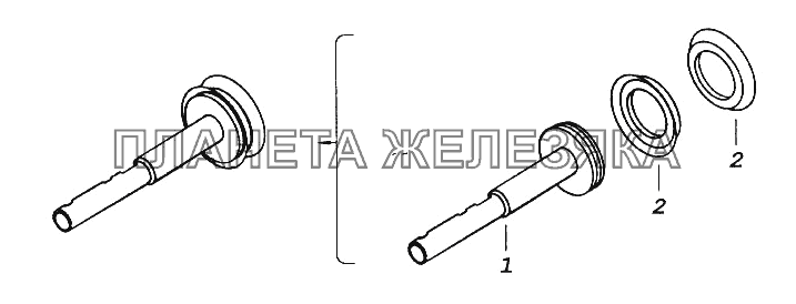 Поршень с манжетами КамАЗ-65116 Поршень с манжетами КамАЗ-65116