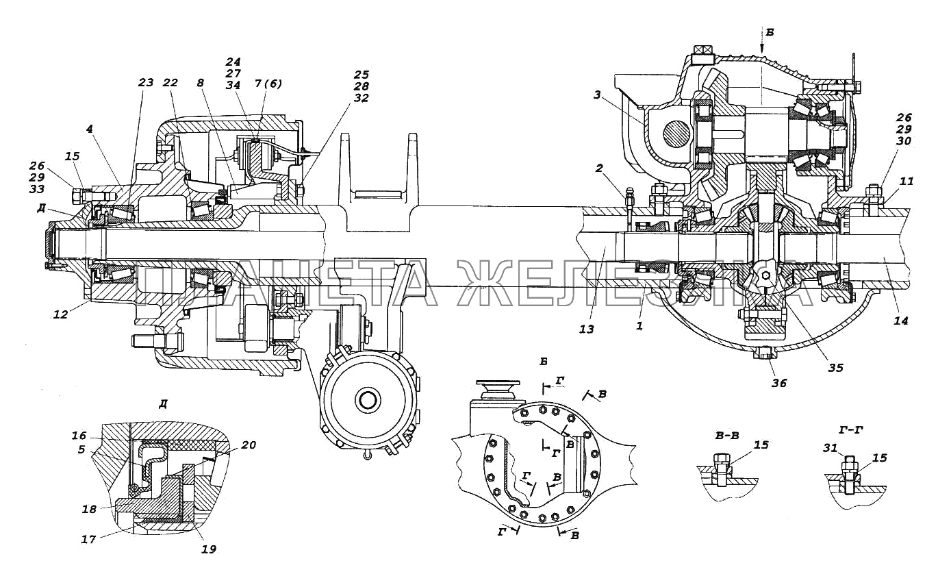 Мост задний КамАЗ-65116