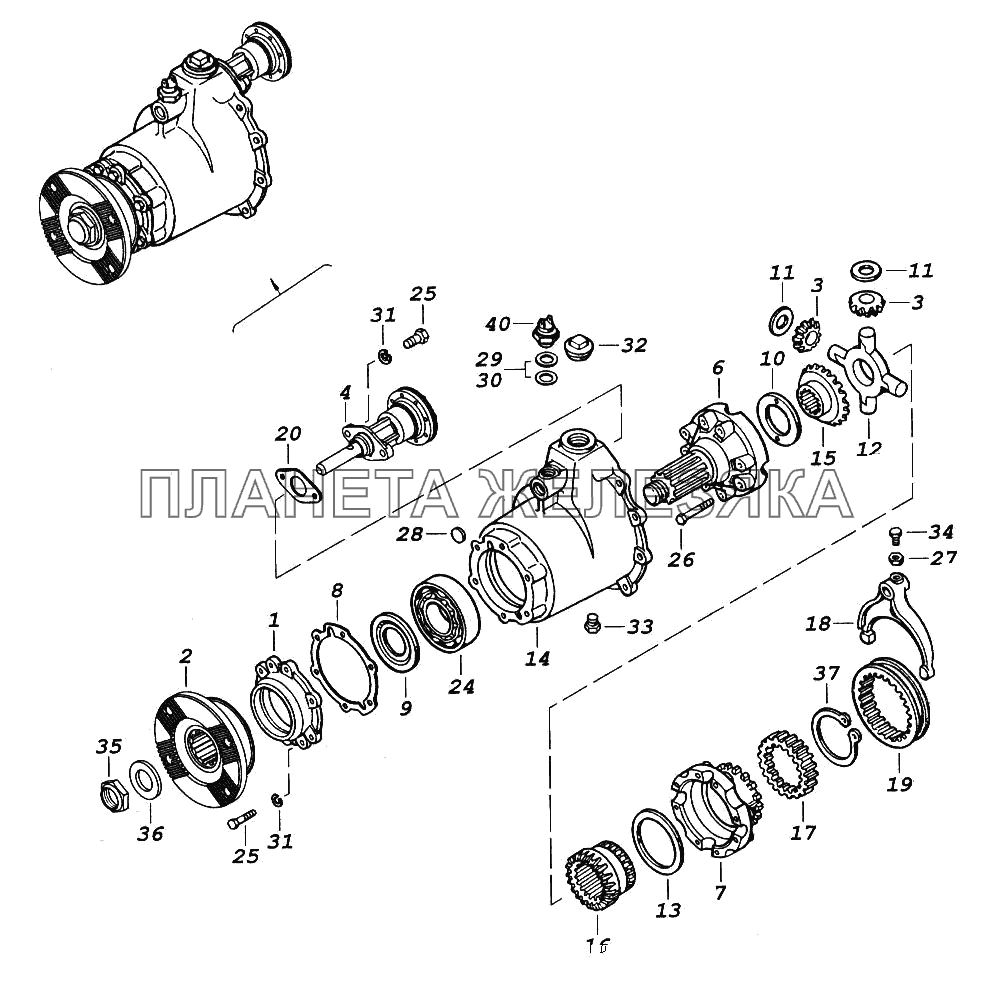 Дифференциал межосевой КамАЗ-65116