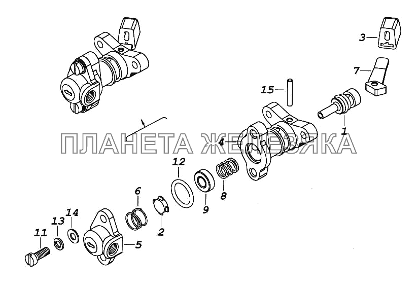 Кран включения блокировки КамАЗ-65116