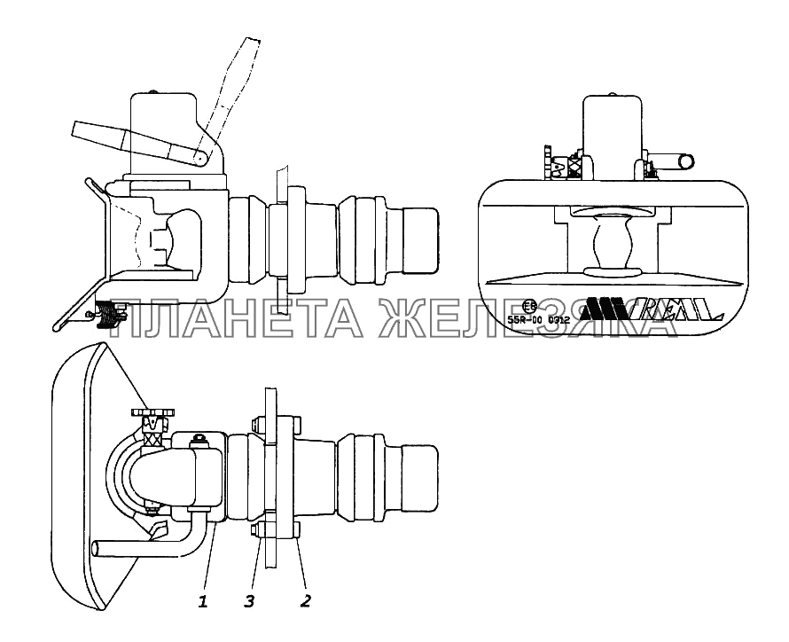 Установка тягово-сцепного устройства КамАЗ-65116