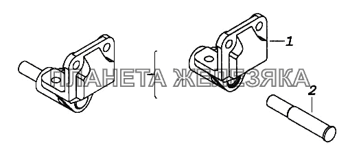 Кронштейн стабилизатора в сборе КамАЗ-65116