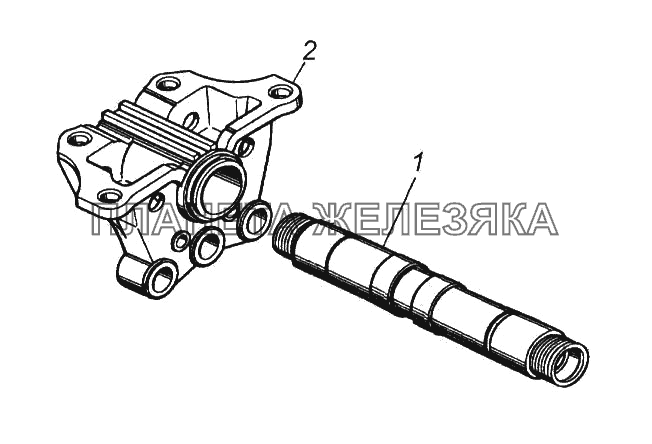 Ось балансирной подвески с кронштейнами КамАЗ-65116