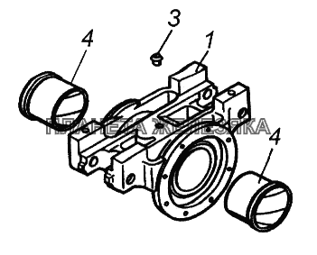 Башмак рессоры с втулками КамАЗ-65116