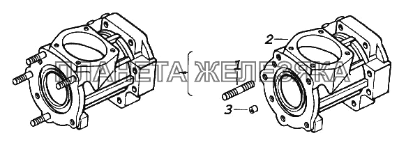 Корпус углового редуктора механизма рулевого управления КамАЗ-65116
