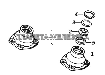 Крышка корпуса с манжетами КамАЗ-65116