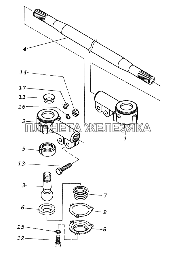 Тяга рулевой трапеции КамАЗ-65116
