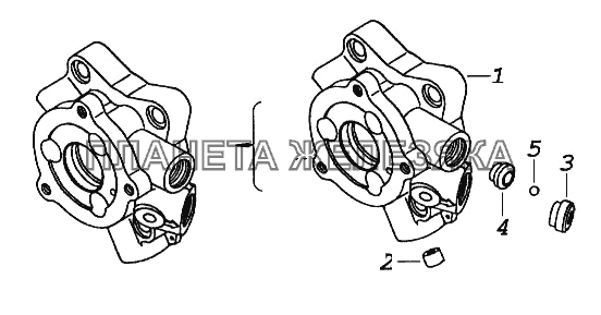 Корпус клапана управления гидроусилителем руля КамАЗ-65116