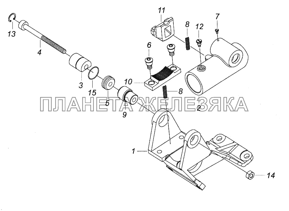 Корпус колонки с кронштейном рулевого управления КамАЗ-65116