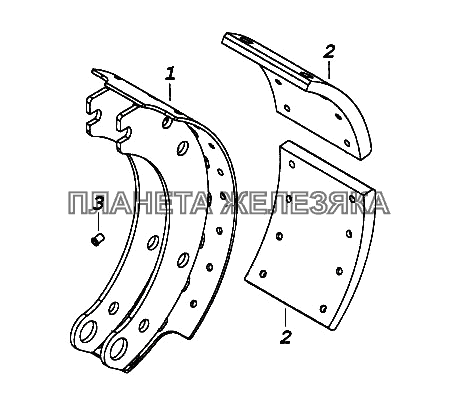 Колодка тормоза с накладками КамАЗ-65116