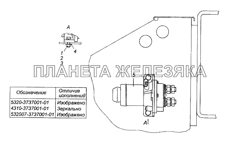 Установка малогабаритного выключателя массы КамАЗ-65116