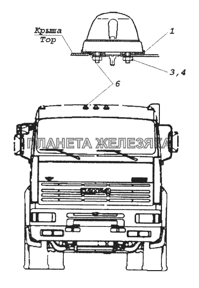 Установка фонарей автопоезда КамАЗ-65116 Установка фонарей автопоезда КамАЗ-65116