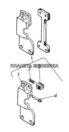 Фиксатор замка правый/левый в сборе КамАЗ-65116