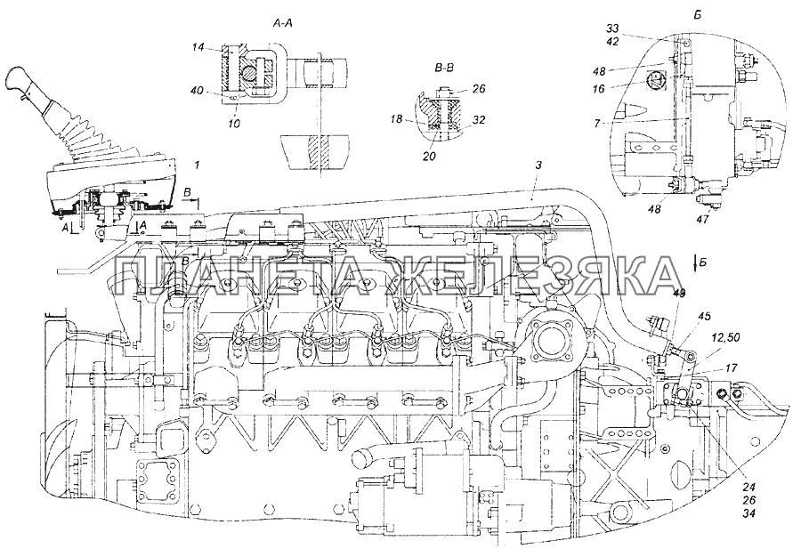 Камаз 6520 коробка передач схема