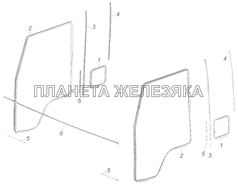 53205-8212300 Установка окантовок и уплотнителей КамАЗ-6520 (Euro-4)