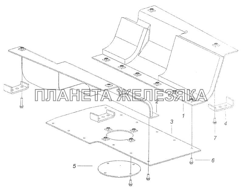 6520-1580004 Установка шумоизоляционного экрана КПП КамАЗ-6520 (Euro-4)