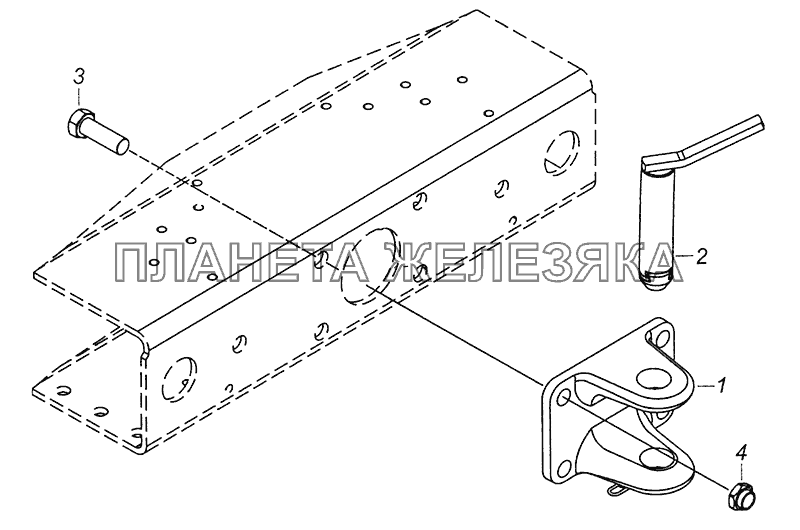 6520-2806040 Установка буксирной вилки КамАЗ-6520 (Euro-4)