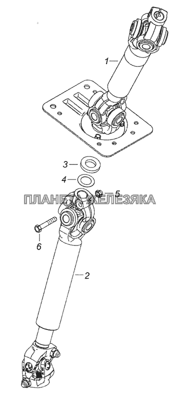6520-3422008-30 Вал карданный КамАЗ-6520 (Euro-4)