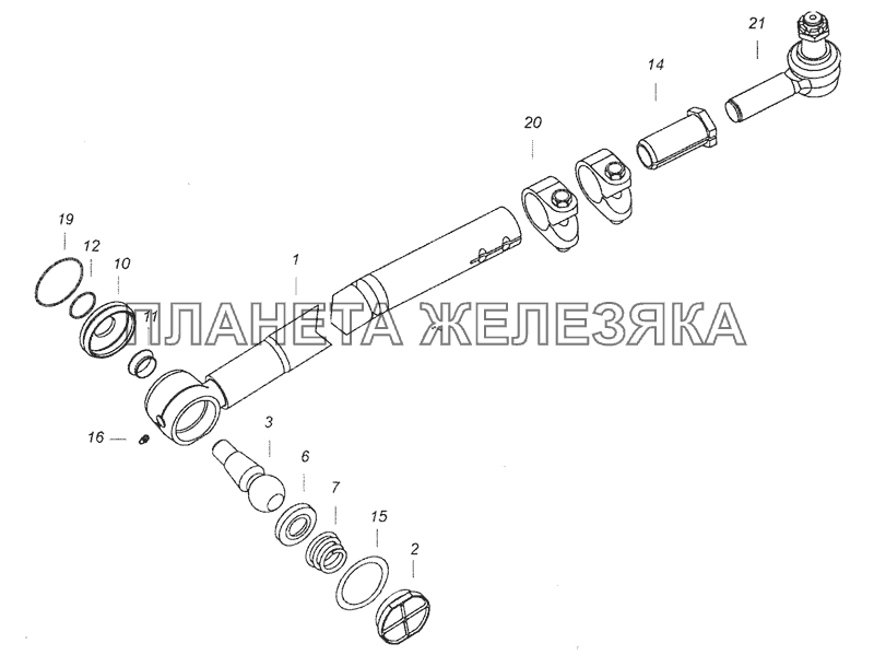 6520-3414010-40 Тяга сошки с наконечниками КамАЗ-6520 (Euro-4)