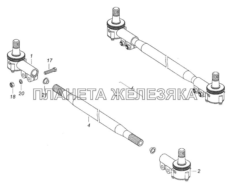 6520-3414052 Тяга рулевой трапеции КамАЗ-6520 (Euro-4)