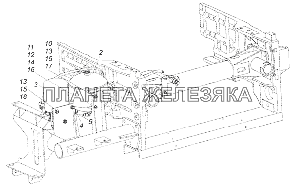 6460-3500011-84 Установка осушителя КамАЗ-6520 (Euro-4)