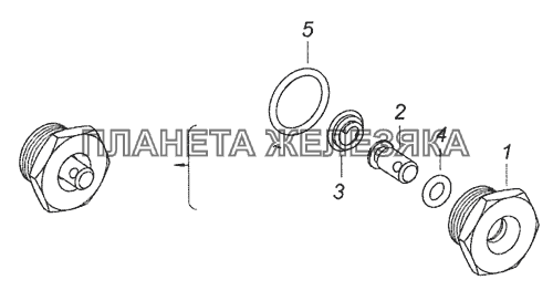 16-3513110 Кран слива конденсата КамАЗ-6520 (Euro-4)