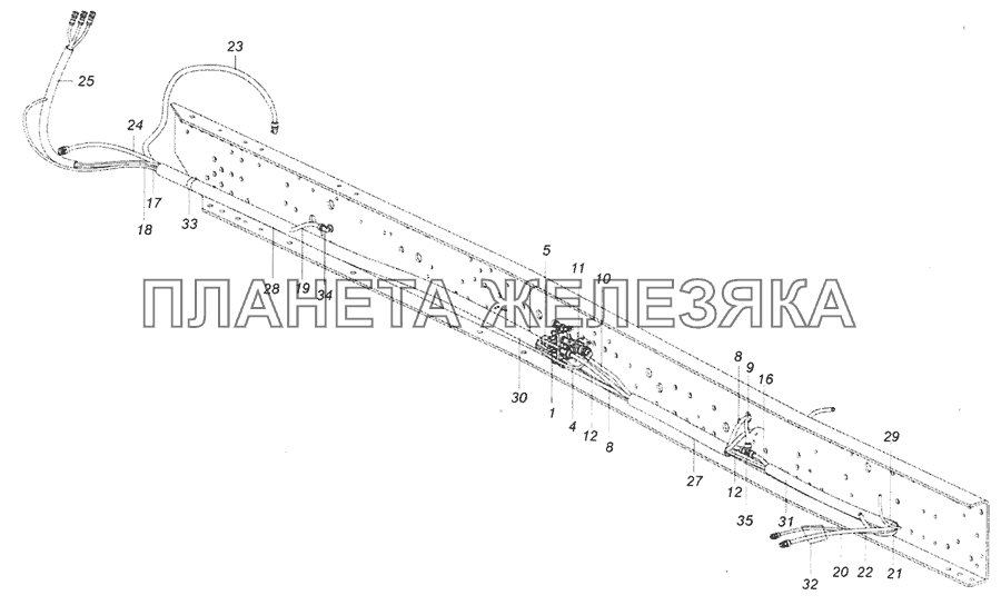 65225-3506010-04 Жгут трубопроводов правый КамАЗ-6520 (Euro-4)