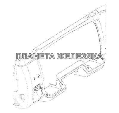 5308-3710004 Установка выключателя аккумуляторной батареи КамАЗ-6520 (Euro-4)