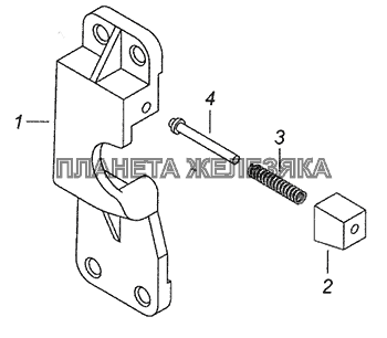 5320-6105035-10 Фиксатор замка левый КамАЗ-6520 (Euro-4)
