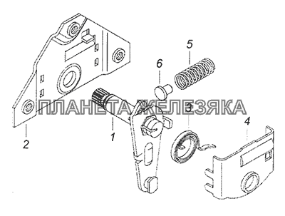 5320-6105080 Привод замка двери правый в сборе КамАЗ-6520 (Euro-4)