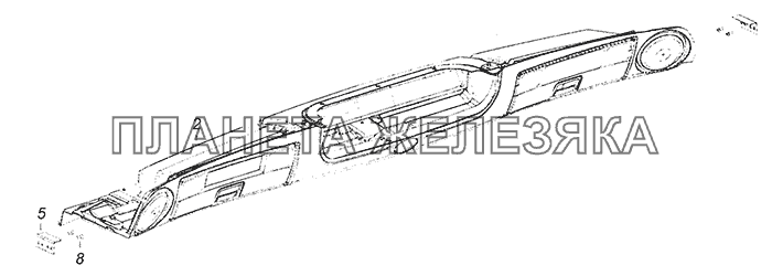 65115-8213005 Установка надоконных полок КамАЗ-6520 (Euro-4)