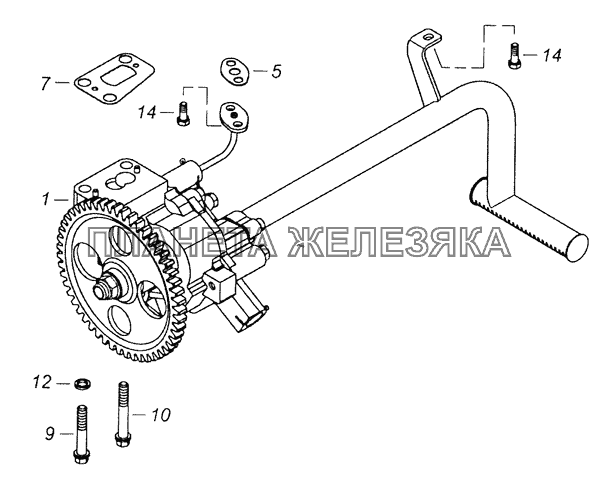 740.60-1011001 Установка масляного насоса КамАЗ-6520 (Euro-4)