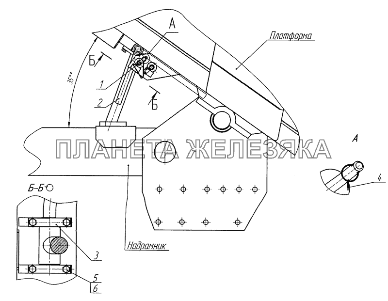 Установка упоров 6520-8510150-81 Самосв. установка 6520