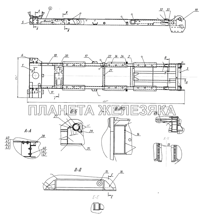 Надрамник 6520-8601010-81 Самосв. установка 6520