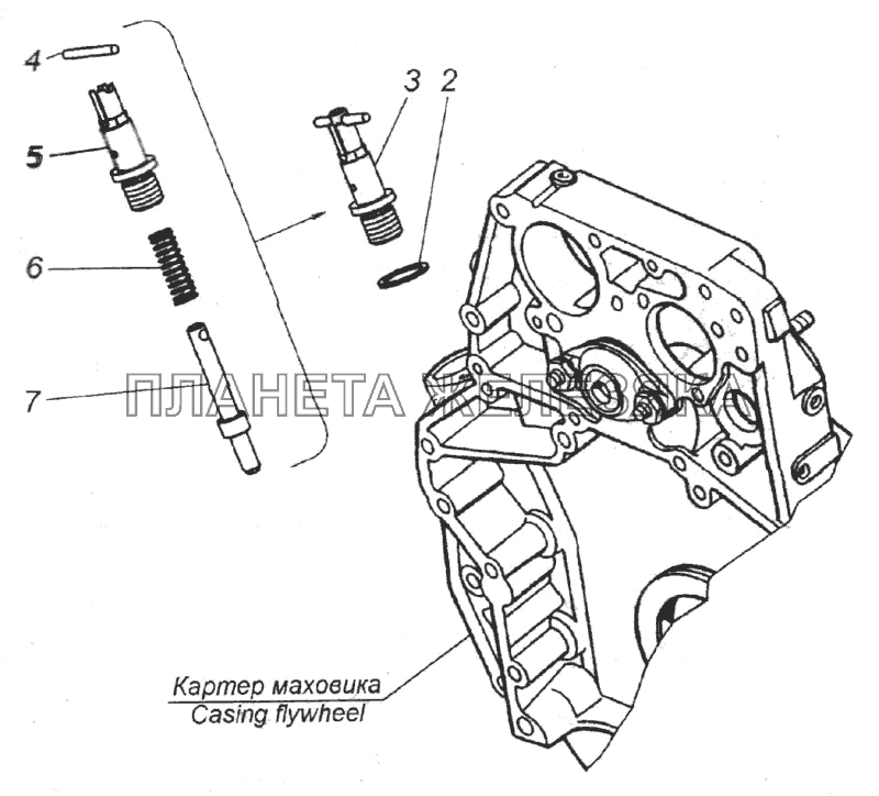 Установка фиксатора маховика КамАЗ-6520