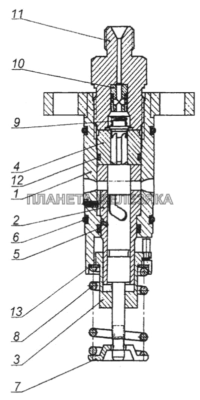 Секция топливного насоса КамАЗ-6520 Секция топливного насоса КамАЗ-6520