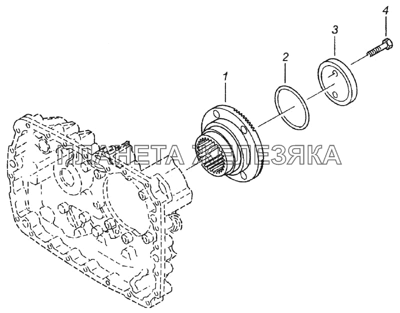 Установка заднего фланца КамАЗ-6520