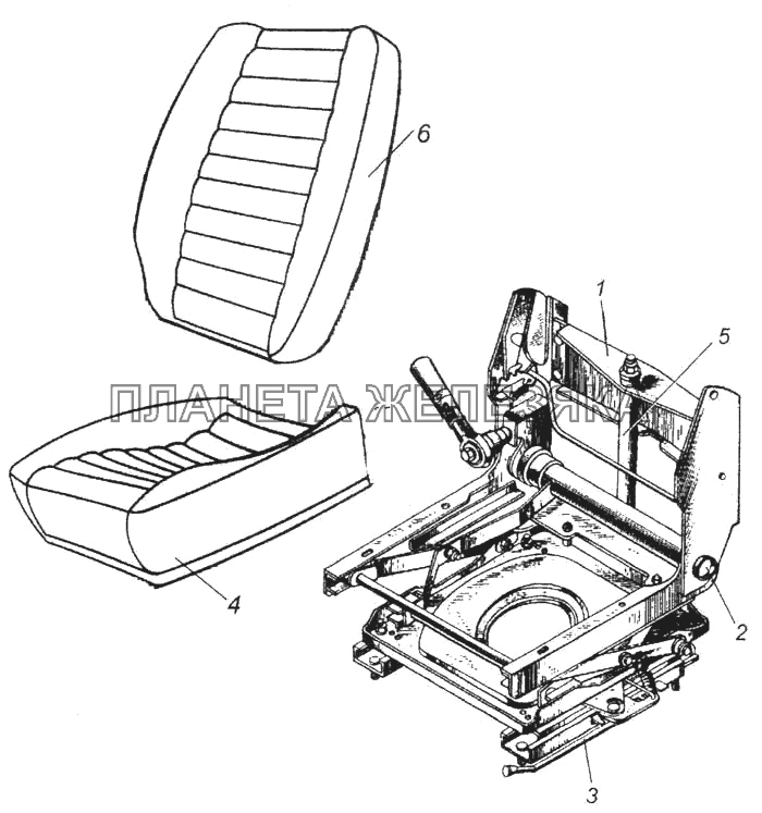 Сидение водителя КамАЗ-6520