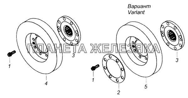 740.21-1005059-10 Установка гасителя крутильных колебаний и полумуфты отбора мощности КамАЗ-65201 Евро 2-3 740.21-1005059-10 Установка гасителя крутильных колебаний и полумуфты отбора мощности КамАЗ-65201 Евро 2-3