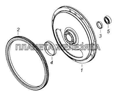 740.50-1005115-10 Маховик КамАЗ-65201 Евро 2-3