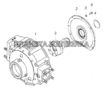 820.52-1005500 Привод агрегатов КамАЗ-65201 Евро 2-3