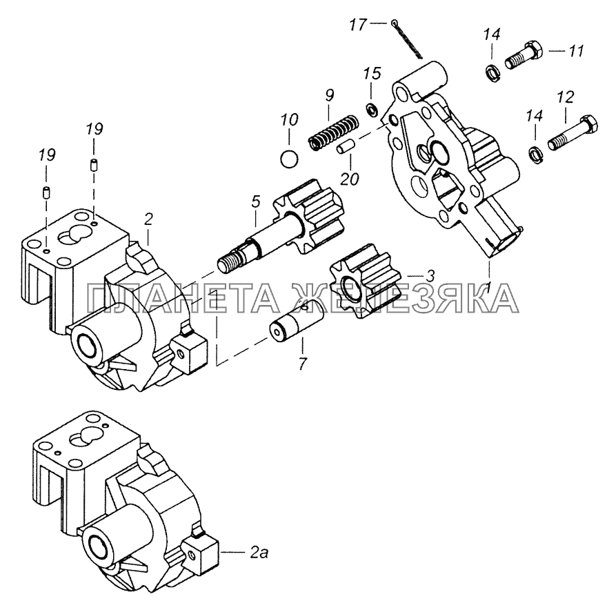 740.11-1011014-02 Насос масляный КамАЗ-65201 Евро 2-3