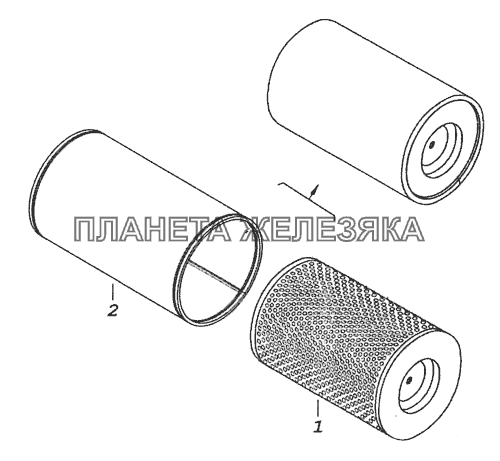 7405.1109557 Элемент фильтрующий с предочистителем КамАЗ-65201 Евро 2-3