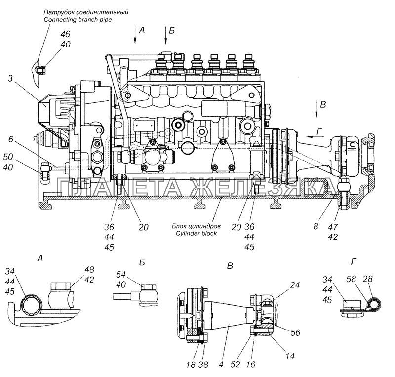 740.63-1111000-90 Установка ТНВД КамАЗ-65201 Евро 2-3