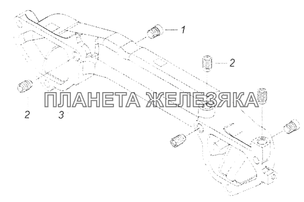 7406.1115045-40 Патрубок объединительный КамАЗ-65201 Евро 2-3